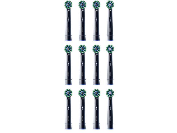 Oral-B Pro Cross Action Zwart Opzetborstels - 12 Stuks