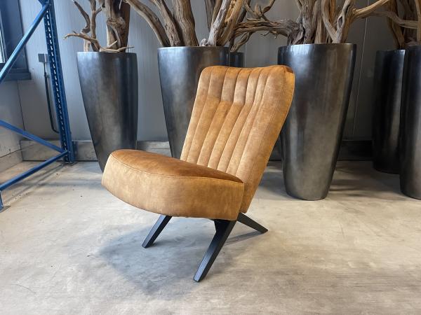  Fauteuil Denvi - Velours - Velvet - Cognac - Goud