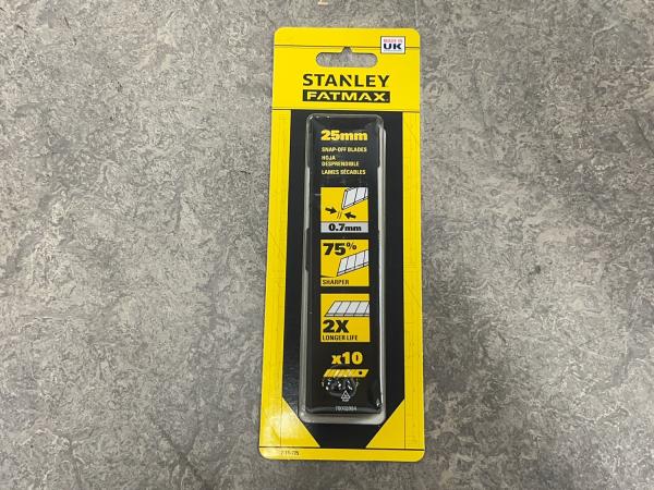 10x Stanley afbreekmesjes 25mm 10-pack FatMax