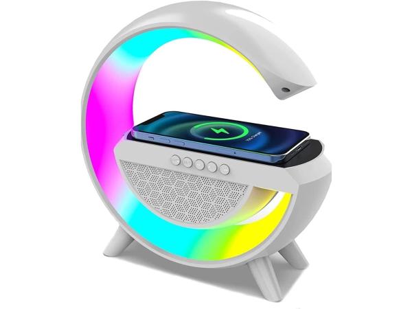 Wekkerradio Draadloos Opladen, Bluetooth Speaker & RGB Lamp