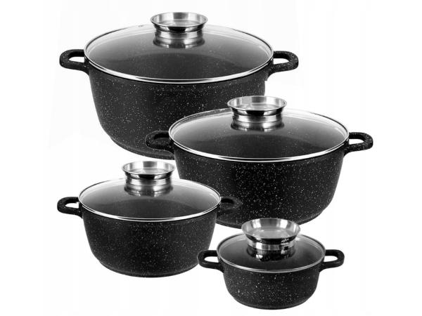 Krisberg  8-delige Marmere Pannenset met Aroma Knob