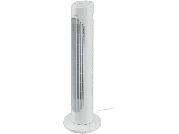 Torenventilator 50W, 3 Snelheden, Timer - Wit