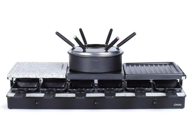 LIVOO DOC234 Raclette en fondue voor 12 personen