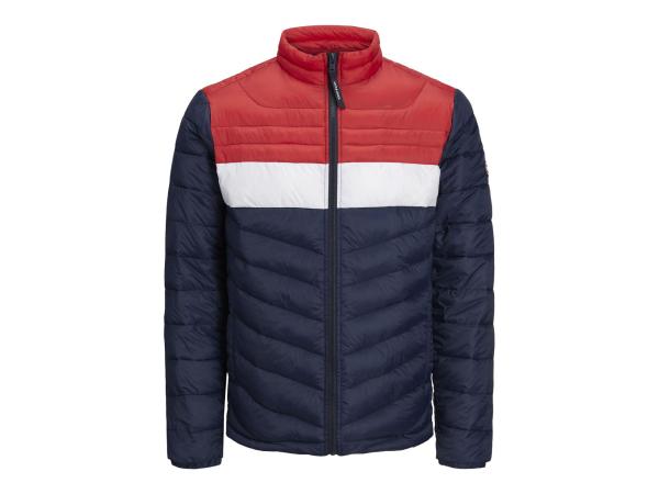Jack &amp; Jones Hero Puffer Collar Navy True Red - S