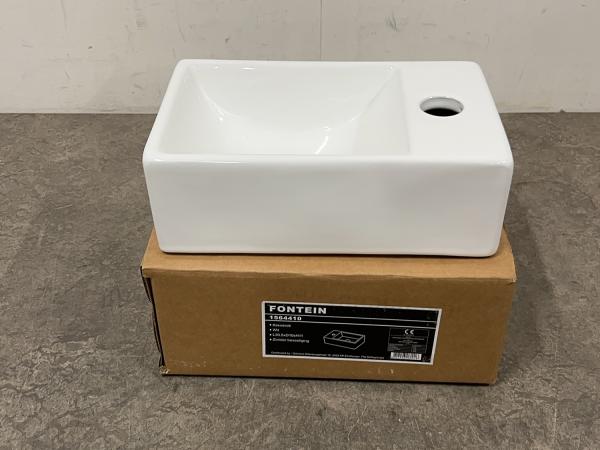 Beaux fontein 305x190mm met kraangat wit