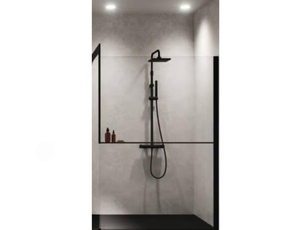 Novellini muursteun planchet mat zwart