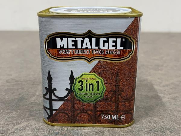 6x Metalgel 3-in-1 lak grafiet metallic 750ml