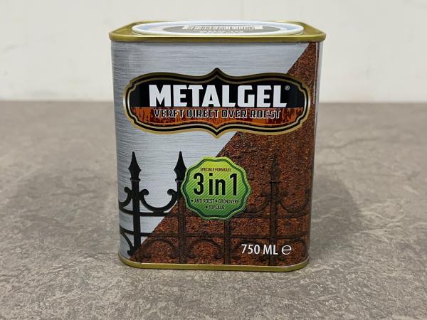 6x Metalgel 3-in-1 lak zwart glans 750ml