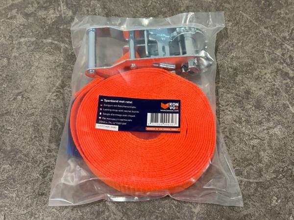 5x Konvox spanband met ratel 25mm x 7m