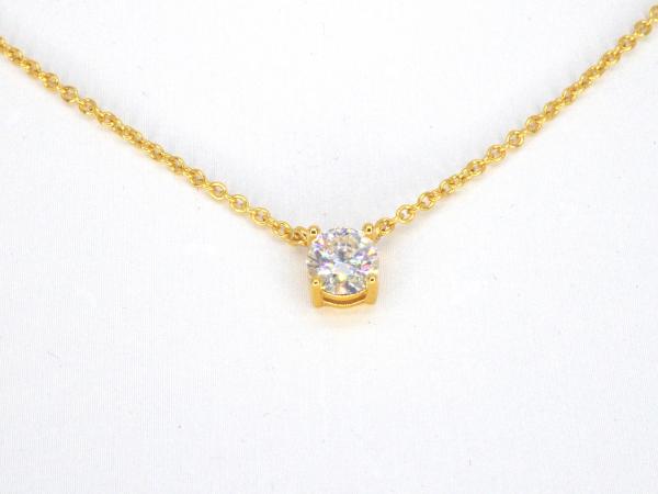 Halsketting geel solitair briljant 1.00 carat