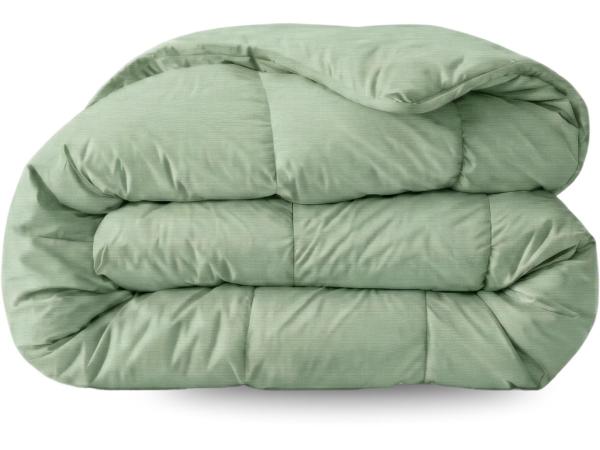 Pure Uni Natural Green 140x200 Katoenen dekbed