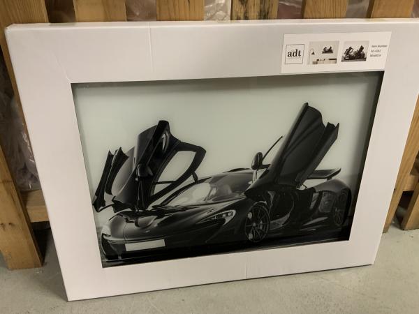 Glasschilderij van een McLaren 60x80CM