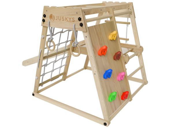 Minispeeltoestel voor kinderen - Met glijbaan - Naturel