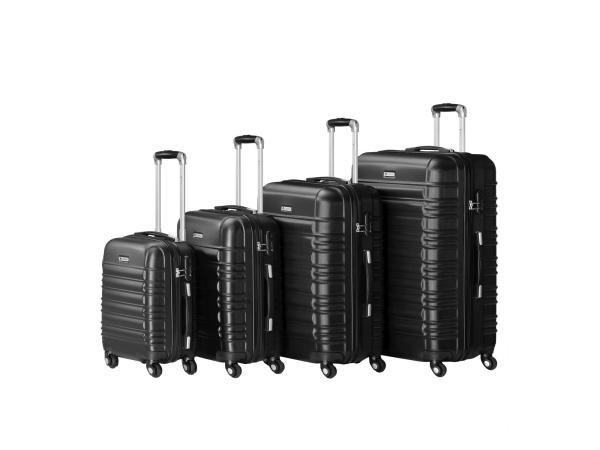 Trolley Reiskofferset / Kofferset Rome - 4-delig - Zwart