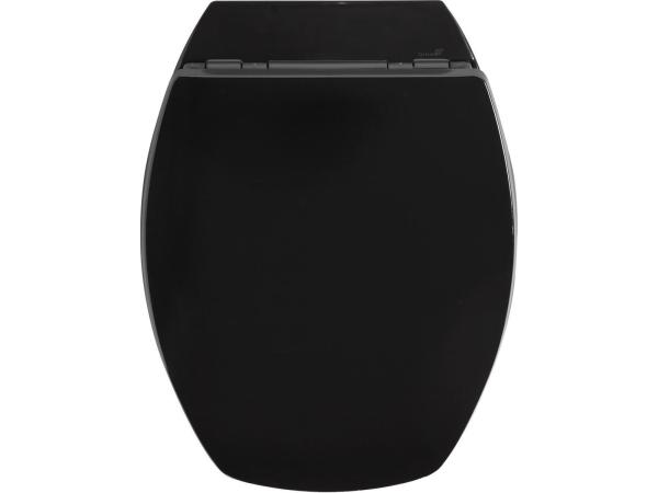 Allibert wc-bril BACCARA² - geperst hout - afklikbaar - zwart gelakt