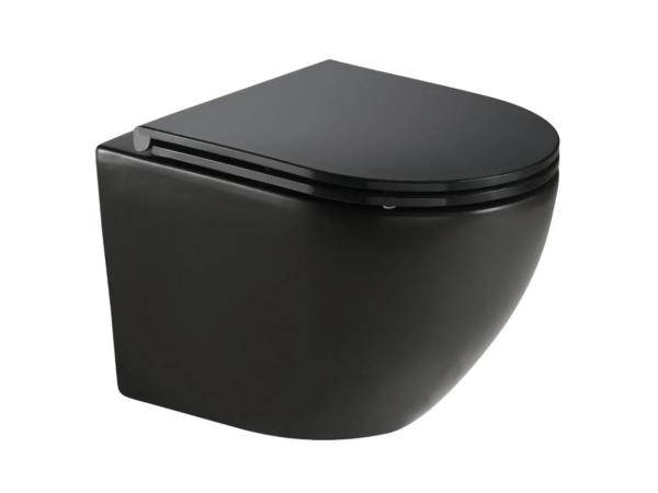 Hatria wandtoilet 53cm cycloneflush Futura mat zwart