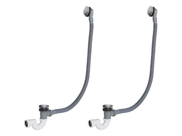 2x Beaux verlengde badwaste 90cm Lilas geborsteld