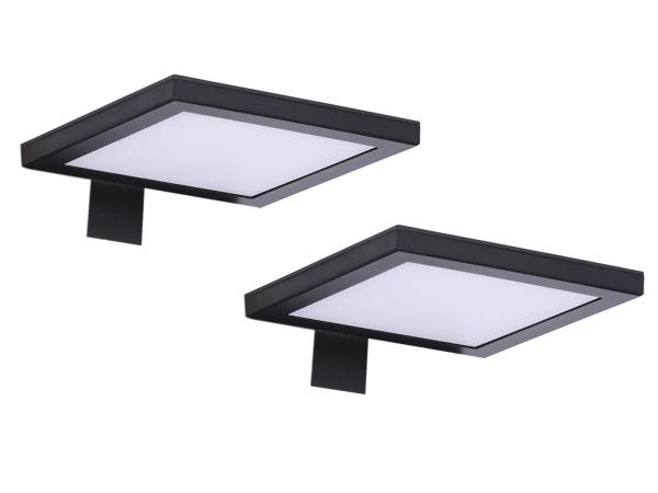 2x Beaux led spiegelverlichting 10x9cm Lunel zwart