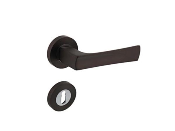 6x Intersteel deurkruk op rond rozet met sleutelplaat Candy