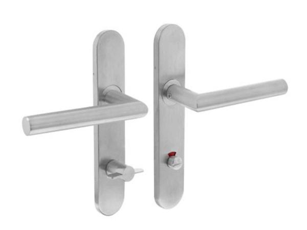 4x Intersteel deurkruk op schild wc/badkamer