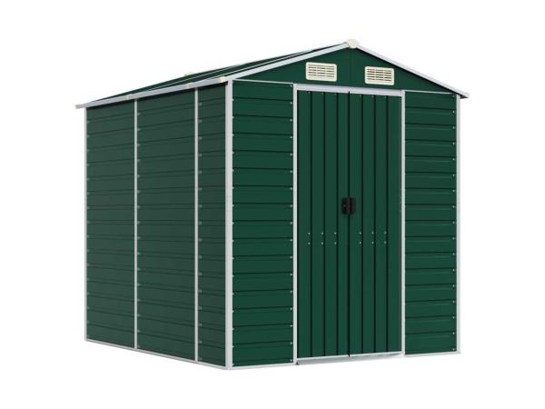 VidaXL metalen tuinschuur groen 215x191x198cm