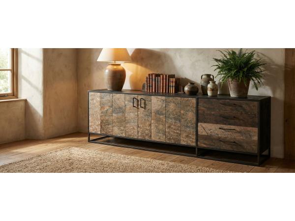 Luxe Teak Dresser 180x45x90