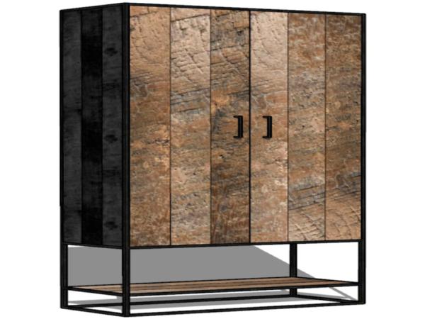 Luxe Teak Kast 90x45x210cm