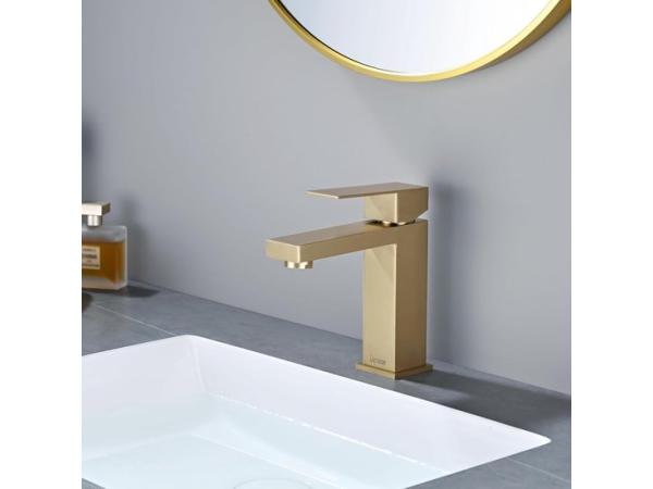 Badkamerkraan-ééngreepsmengkraan badkamerkraan - geborsteld 