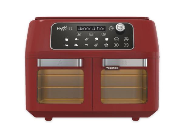 MAXXMEE Airfryer met dubbele kamer 11L Rood