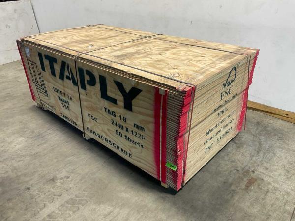 10x Underlayment plaat met mes- en groef 2440x1220x18mm