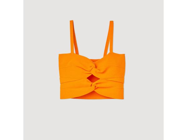 Sandro Geknoopte crop top maat 0/34