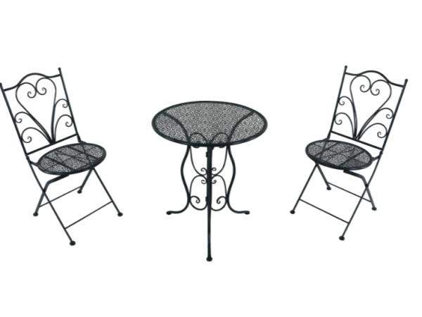 AXI Eloise metalen Bistroset Gestanst Antraciet