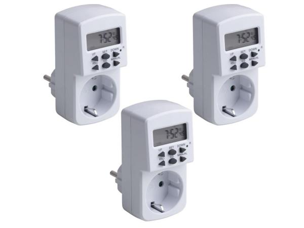 Meister 7474050 Digitale tijdschakelaar, 1800 W, 3 stuks