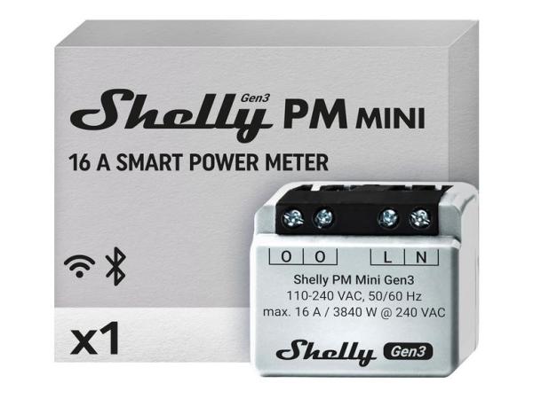 Shelly PM Mini Gen3 – Slimme Wi-Fi Energiemeter