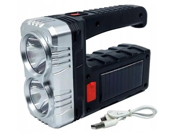 Zaklamp LED -  Solar Oplaadbaar - Zoeklicht  Camping