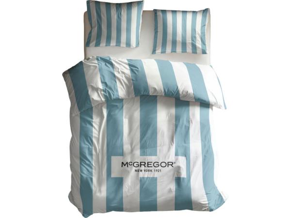 McGregor dekbedovertrek – lichtblauw/wit – 200×200/220