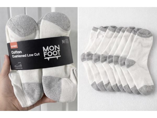 Monfoot katoenen sokken – 10 paar – cushioned low cut – M