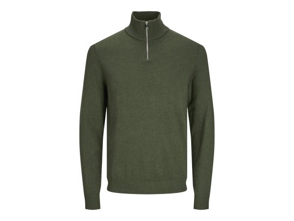 Jack &amp; Jones Emil Knit Half Zip Kombu Green - XL