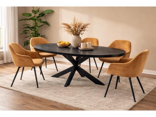 Eettafel Villa Ovaal 240 x 120 - Hout - Matrixpoot