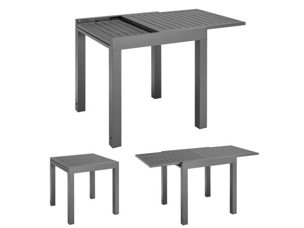 Uitklapbare Tuintafel Laki - 70 x 70 cm - Antraciet