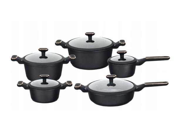 Marmeren Pannenset – 10-delig – Geschikt voor Inductie