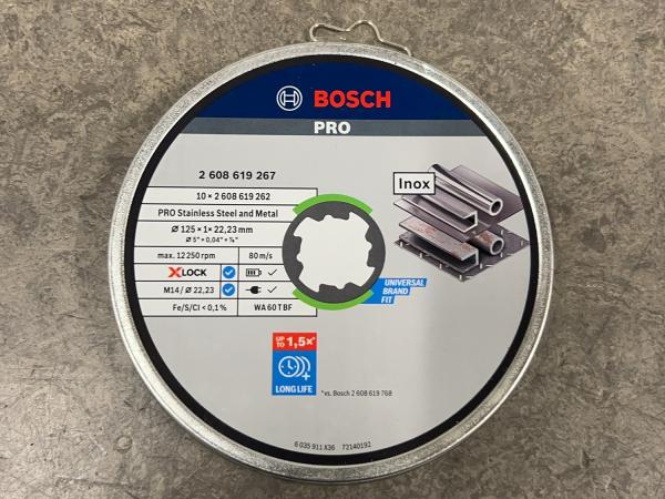10x Bosch Pro slijpschijf ø125mm 10-pack Standard For Inox