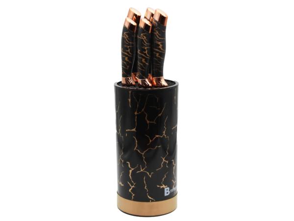 Brunbeste 5-delige Messenset met Standaard – Roestvrijstaal