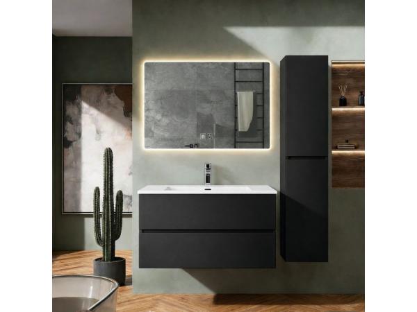 Badkamer Meubel Set 80cm Mat zwart 