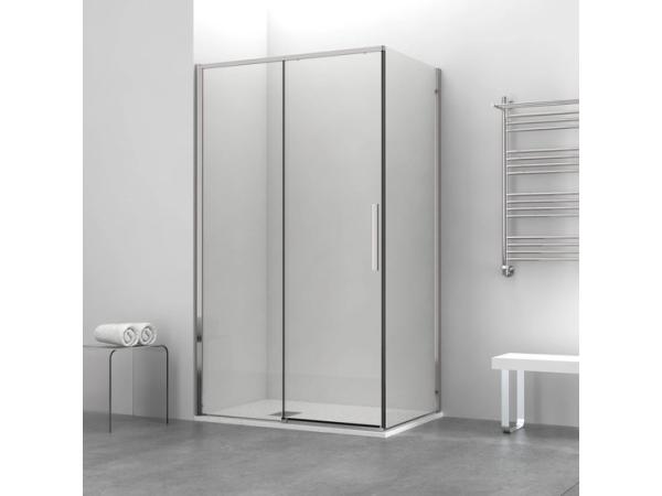 Design Douchecabine Chroom 140x90 cm – 6 mm Veiligheidsglas