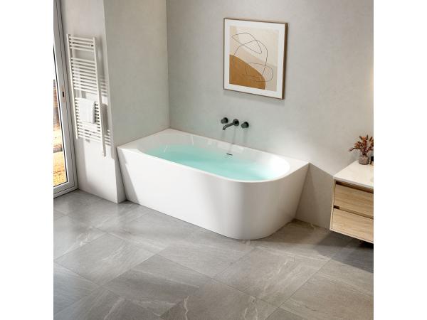 Hoekbad - Links - Acryl  - 170x78Cm Wit