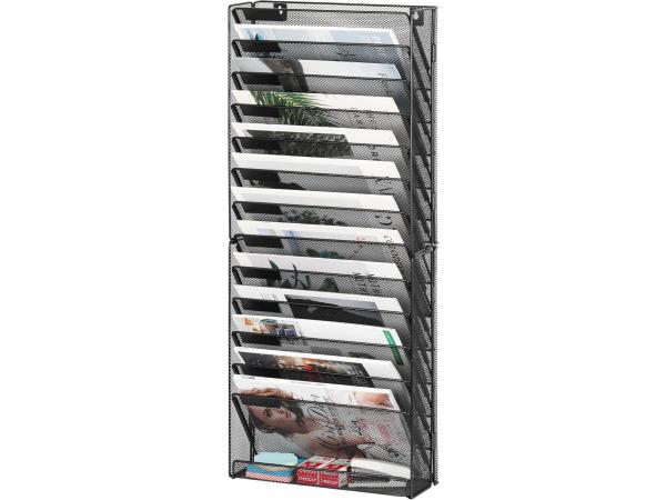 Documentenhouder 14 pockets metaal zwart