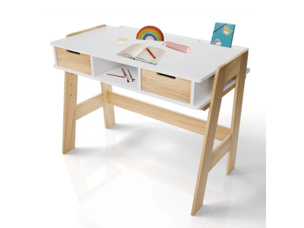 Kinderbureau Fietje inhoogte verstelbaar wit