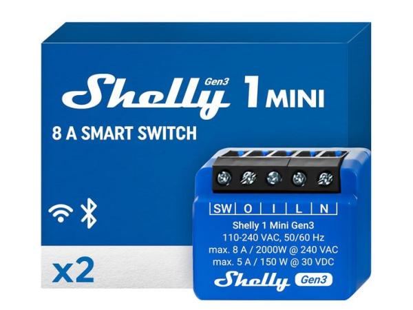 Shelly 1 Mini Gen3 Wi-Fi Micromodule Schakelrelais