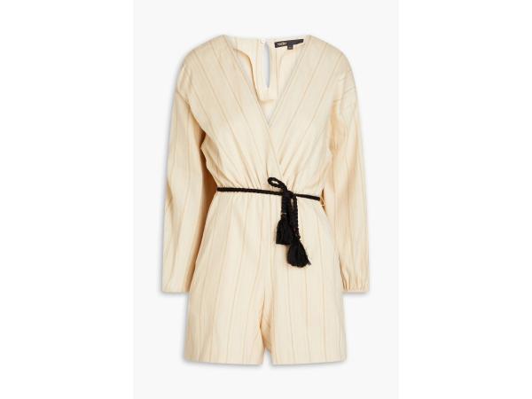 MAJE Playsuit van keperstof met wikkeleffect - 38